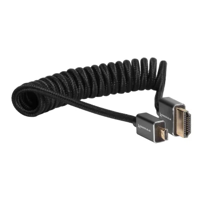Kondor Blue Coiled Micro-HDMI to HDMI Cable (Black, 30.5 to 61cm)