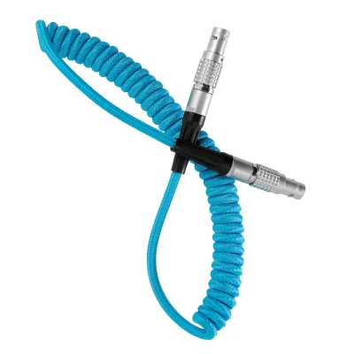 Kondor Blue LEMO to LEMO 2-Pin Coiled Power Cable for ARRI to Teradek
