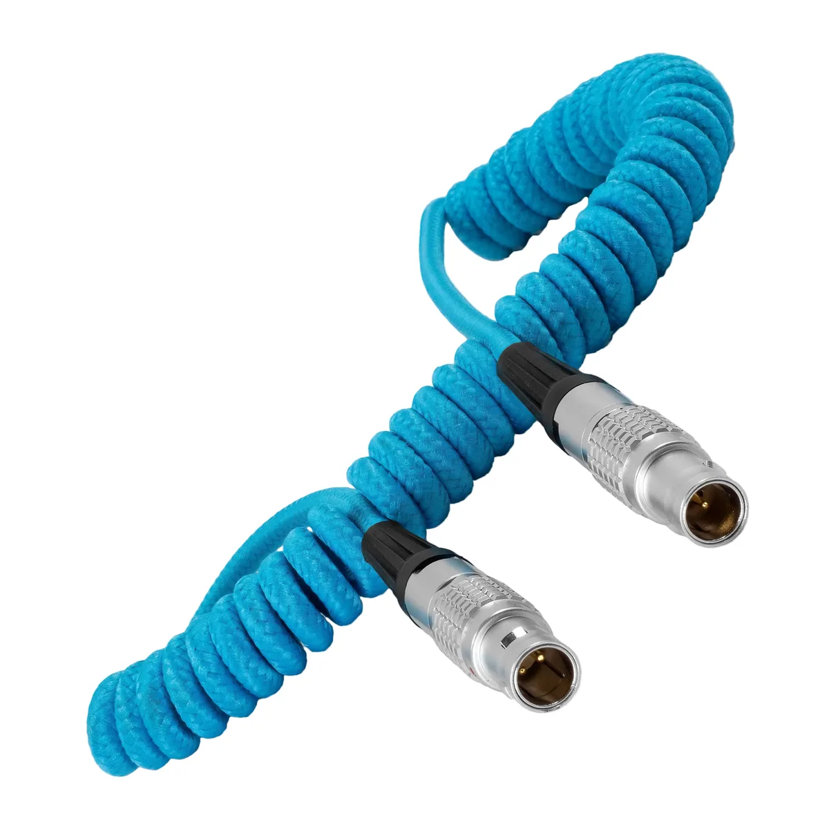 Kondor Blue LEMO to LEMO 2-Pin Coiled Power Cable for ARRI to Teradek