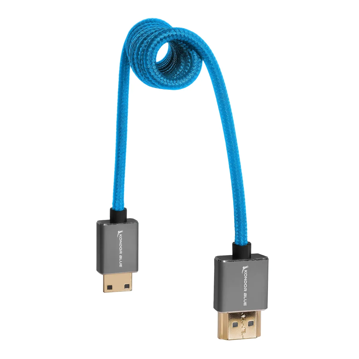 Kondor Blue Coiled Mini-HDMI to HDMI Cable (Black, 30.5 to 61cm)
