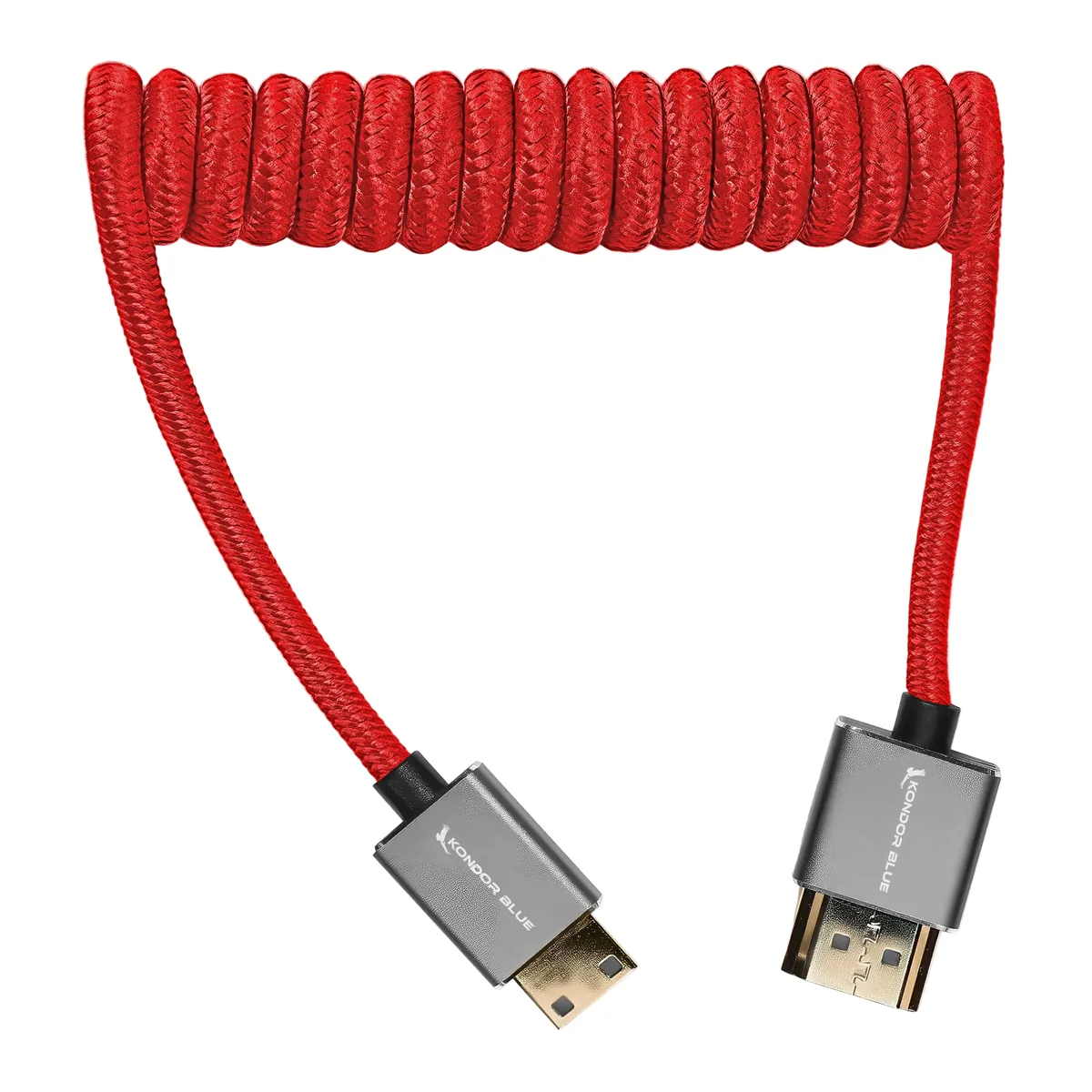 Kondor Blue Coiled Mini-HDMI to HDMI Cable (Black, 30.5 to 61cm)